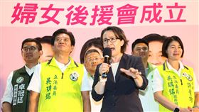 蕭美琴替吳琪銘站台助選（3）民進黨立委參選人吳琪銘（前左）婦女後援會11日晚間在新北市土城區成立，黨籍副總統參選人蕭美琴（前右）站台助講，籲請選民讓吳琪銘順利連任。中央社記者王騰毅攝  112年12月11日