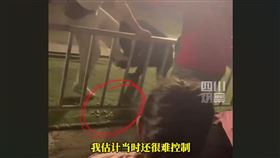 中國一家馬戲團的黑熊10日在四川成都進行表演時，突然爆走撲倒狂咬馴獸師的腿部，其他工作人員見狀迅速上前踢打黑熊，企圖讓牠鬆口，結果黑熊是因為發現小朋友不慎掉落在地上爆米花後，才主動鬆口，低頭狂吃爆米花，結束一場虛驚。