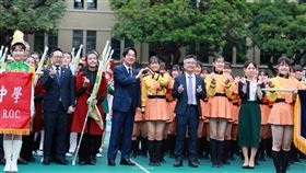 副總統賴清德今（12）日上午前往北一女中，與現場師生及家長歡慶該校「120週年雙甲子校慶」，並觀賞北一女樂儀旗隊及日本京都橘高校吹奏樂部表演。（圖／總統府提供)