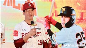 ▲讀賣巨人軍90週年紀念台灣試合，樂天桃猿林立出席記者會。（圖／記者劉彥池攝影）