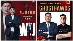 ▲台鋼獵鷹3Q球團總監吳志偉，林育正升任首席助理教練、翔恩升任助理教練兼海外球員發展顧問。（圖／台鋼獵鷹球團提供）