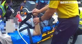 男吃飯糰噎住痛苦倒地　搶救10h傷重不治(圖/翻攝畫面)