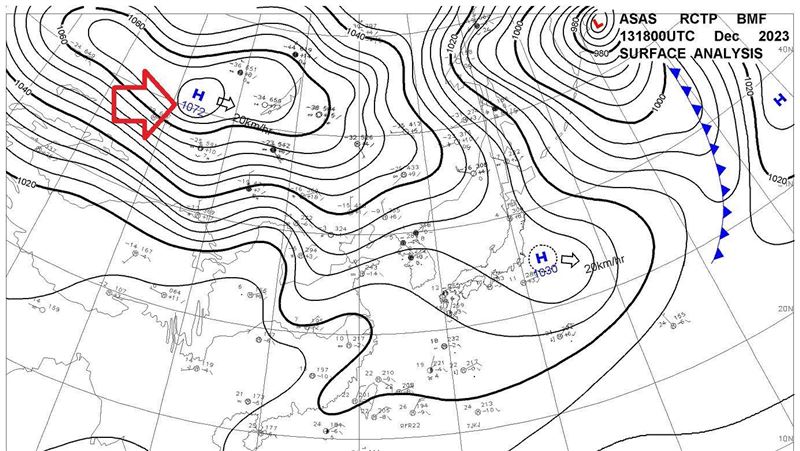 小霸王寒流？鄭明典：冷高壓「少見的高」
