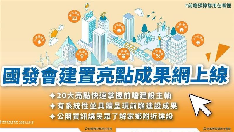 前瞻計畫資訊網上架　施政亮點一目瞭然