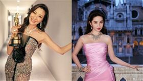 ▲楊紫瓊，劉亦菲，舒淇，肖戰。（圖／翻攝自微博）