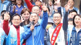 羅智強競選總部成立，侯友宜、蔣萬安站台。(圖/記者邱榮吉攝影)