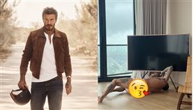 貝克漢和老婆維多利亞。（圖／翻攝IG）