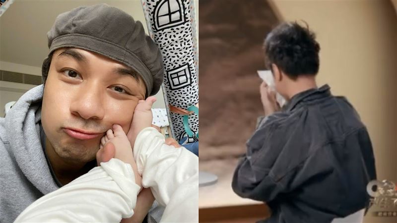 古巨基鏡頭前落淚　抱孩子喊：等你好久了