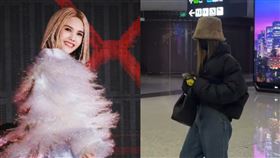 楊丞琳全身包緊緊現身機場。（圖／翻攝自微博）