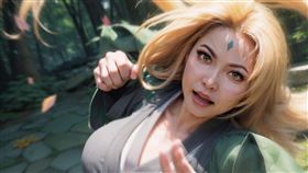 陳美雅公布粉絲AI合成「綱手」照國民黨高雄市第6選區立委參選人陳美雅公布，粉絲將自己的照片AI合成日本知名動漫「火影忍者」五代火影「綱手」角色，引來不少Coser關注。（陳美雅競總提供）中央社記者林巧璉傳真  112年12月18日