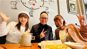 ▲《懿想天開》一日基隆行巧遇議長（左起：陳詩雅、童子瑋、李懿）。