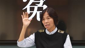 偽造文書判緩刑恐失參選資格　王家貞聲請假處分國民黨台南市立委參選人王家貞因偽造文書緩刑定讞，依選罷法規定恐不符參選資格。王家貞（圖）11日表示，她不會輕言放棄，也向台北高等行政法院聲請假處分，甚至不惜要求釋憲，確保參政權。中央社記者謝佳璋攝　112年12月11日