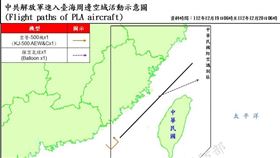 112年12月20日臺海周邊海、空域活動示意圖。（圖／翻攝自國防部網站）