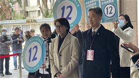 ▲政黨票抽籤後黃珊珊受訪（圖／記者許皓婷攝影）