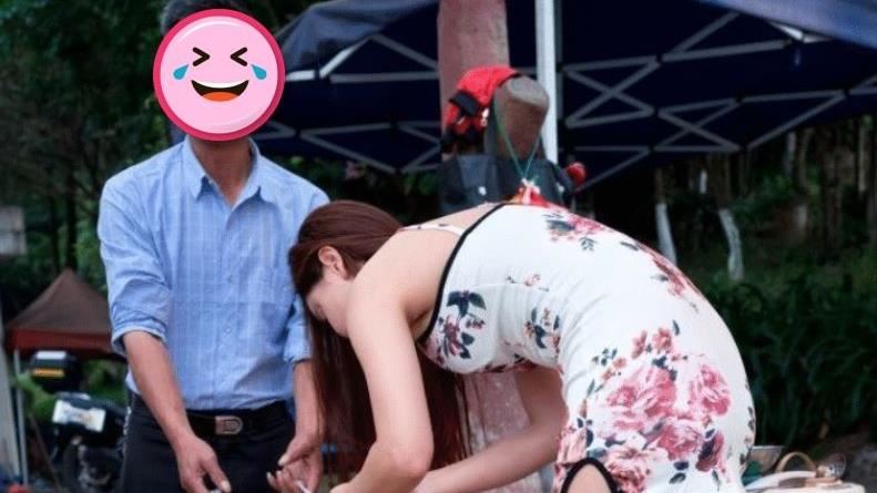 女子衣著清涼彎腰買水果！老闆表情網笑了