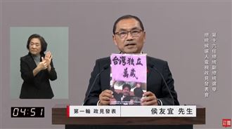 侯舉手板要賴公開講：是否終結台獨黨綱？