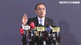 ▲首場總統電視政見會後侯友宜受訪