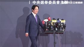 ▲首場總統電視政見會後賴清德受訪