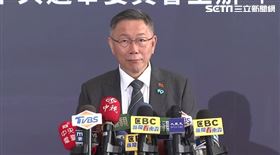 ▲首場總統電視政見會後柯文哲受訪