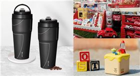 OKCAFE聯名WOKY客製姓名隨行環保杯登場！加碼太古可樂金龜車！健達梅森杯攻小物商機。（圖／超商業者提供）