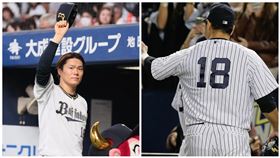 ▲洋基在和山本由伸會面時送上18號球衣。（圖／美聯社／達志影像）