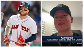 ▲韋杜戈（Alex Verdugo）轉戰洋基刮掉留了多年的落腮鬍。（圖／美聯社／達志影像、翻攝自YES Network推特）