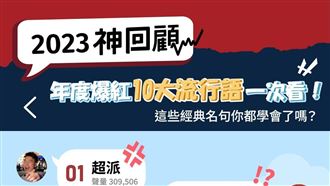 2023神回顧／涎鎮啊、奇怪a、超派！年度爆紅網路10大流行語來了