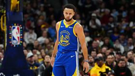 ▲柯瑞（Stephen Curry）只投進3顆三分球進帳18分，勇士耶誕大戰被金塊中止5連勝。（圖／路透社／達志影像）