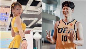 本刊接獲讀者爆料，指中信啦啦隊員陳波波（左）與新北中信特攻的球員謝亞軒現正戀愛中。（圖／取自陳波波臉書、謝亞軒IG）