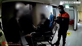 台北市鑽石大樓傳出鬥毆事件，李男大腿被刺傷送醫救治。（圖／翻攝畫面）