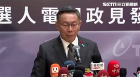 第三輪政見會後柯文哲受訪（圖／記者許皓婷攝影）