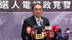 ▲第三輪政見會後侯友宜受訪