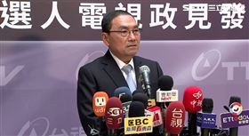 ▲第三輪政見會後侯友宜受訪