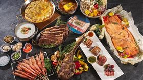 敘日全日餐廳當季主題餐檯「秋冬海陸盛典」。（圖／飯店旅宿業者提供）