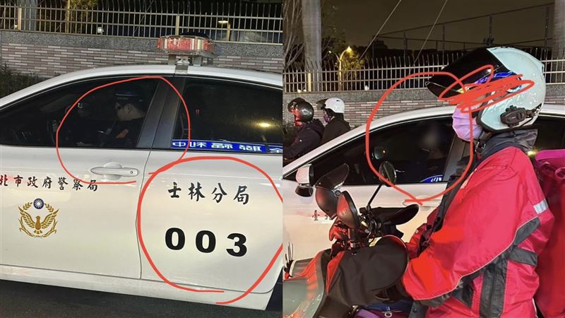 警開車滑手機被民眾直擊　竟回比中指30秒