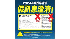2024跨年,高雄市,跨年晚會,徵才訊息,假消息,駁斥,澄清