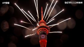 2024紐西蘭煙火。（圖／AP授權）