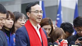 國民黨元旦升旗典禮，朱立倫出席。(圖/國民黨提供)