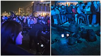 新竹跨年畫面曝！風吹落吊臂攝影機砸6人