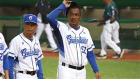 ▲陳金鋒（右）確認將擔任富邦悍將今年球季的一軍總教練，二軍總教練則由郭建霖（左）擔任。（圖／富邦悍將球團提供）