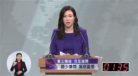 ▲第三階段交互詰問趙少康問蕭美琴吳欣盈答