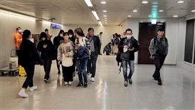 台灣虎航飛新潟班機因地震折返  旅客忙報平安日本石川縣能登地方1日發生地震，台灣虎航飛日本新潟航班受影響，起飛後回航桃園機場，許多日籍旅客一下機便拿起手機向家人報平安。中央社記者吳睿騏桃園攝  113年1月1日