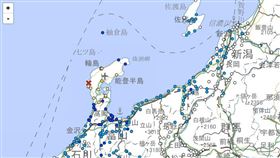 今日日本石川縣能登地區發生規模5.6地震。（圖／翻攝自日本氣象廳）