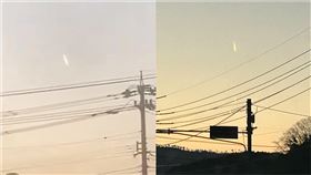 日本地震 白光掠過天空（圖／翻攝自X）