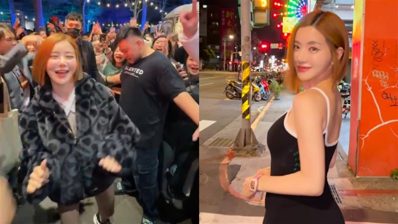 韓女神奔台過跨年！信義區街頭跳辣台妹