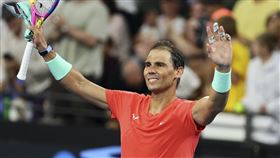 ▲納達爾（Rafael Nadal）傷後復出首戰直落2贏球。（圖／美聯社／達志影像）