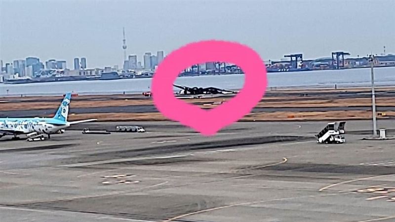 日航班機大火　白天畫面曝光變這樣