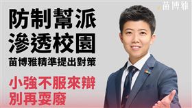 防制幫派滲入校園 苗博雅精準提出對策 小強不服來辯 別耍廢