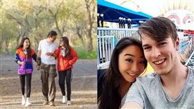 ▲梁家輝，雙胞胎女兒Chloe（梁穎晨），Nikkie（梁靜曦）。（圖／翻攝自微博）