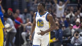 ▲遭無限期禁賽，格林（Draymond Green）已獲准和勇士團練。（圖／美聯社／達志影像）